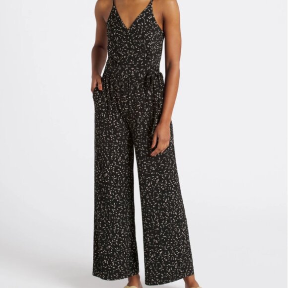 Kaleigh Pants - Kaleigh Rochelle Black + White Jumpsuit (Size S)